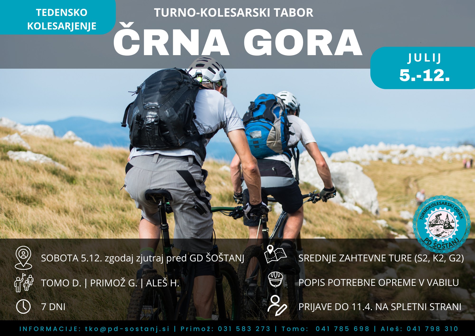 Črna Gora - Turno-kolesarski tabor